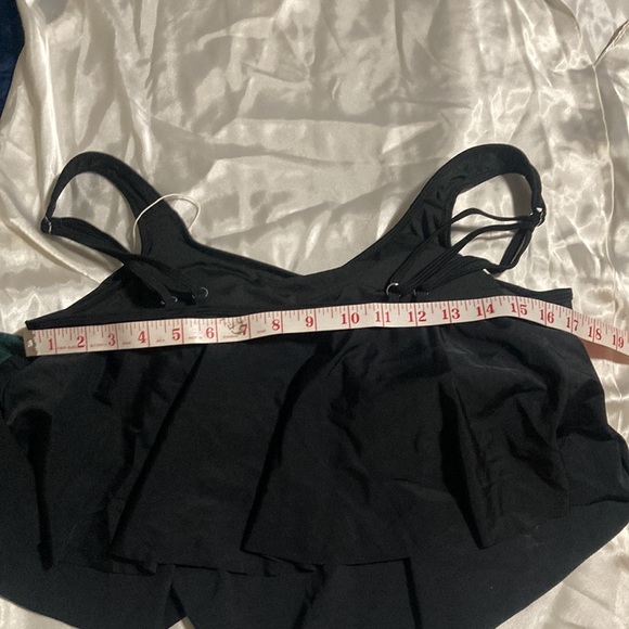 12CRAZY High Waisted Swimsuit Two Piece Ruffled Flounce Top Ruched Bottom XXL - Picture 8 of 12